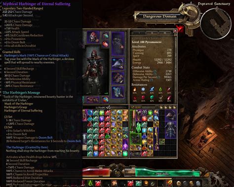 grim dawn legendary weapons.